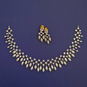 CZ Marquise Leaf Necklace Set