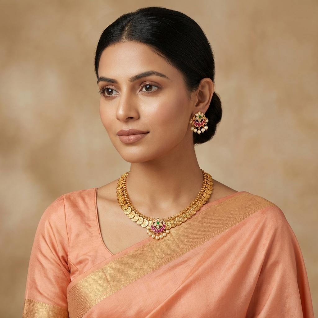 Lakshmi Kasumala Kundan Necklace Set