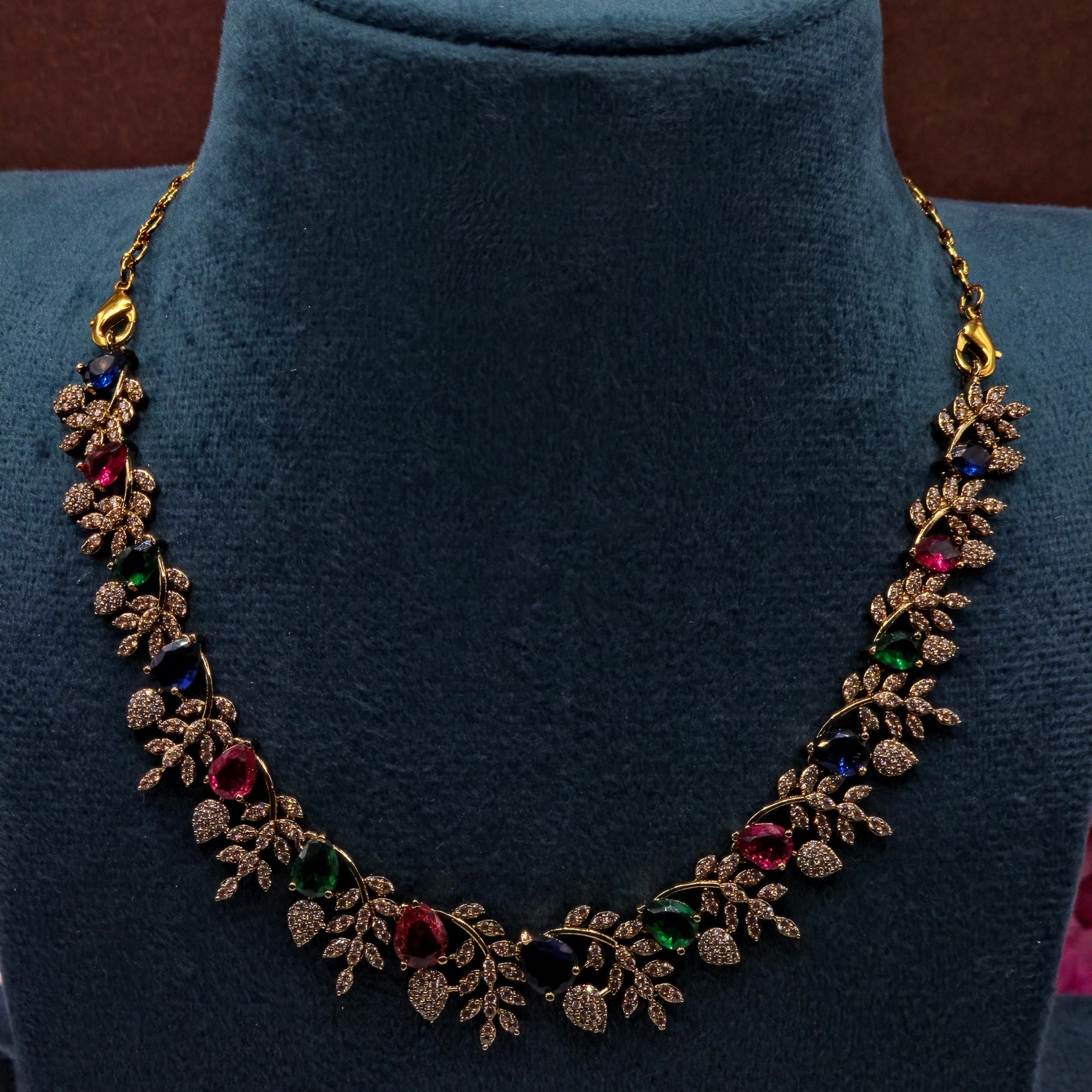 Rangoli Vibrant Zircon Neckpiece