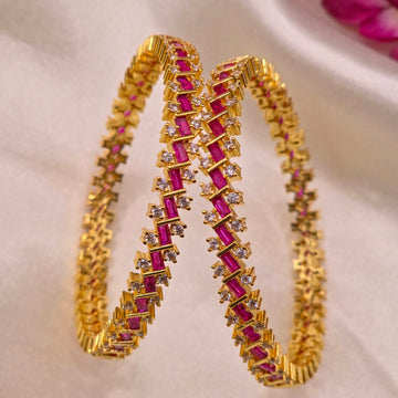 Ruby Diamond Designer Bangles