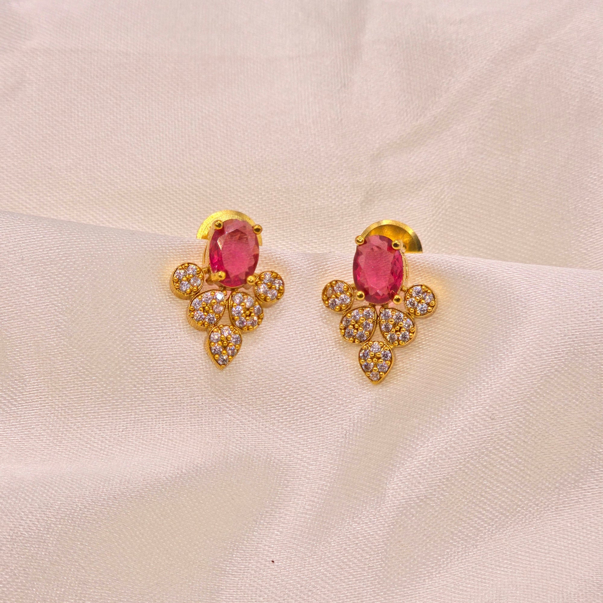 Royal Ruby Vine Drop Necklace Set