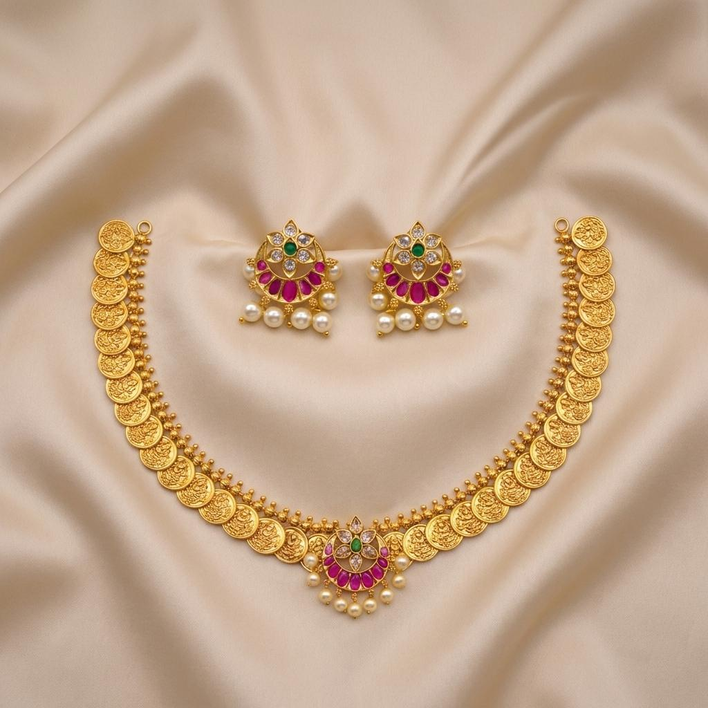 Lakshmi Kasumala Kundan Necklace Set