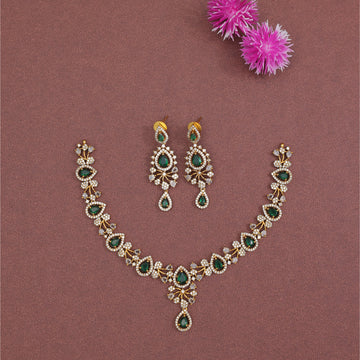 Emerald Floral AD Neckpiece