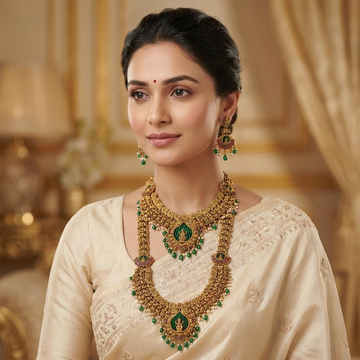 Emerald Lakshmi Bridal Combo Set