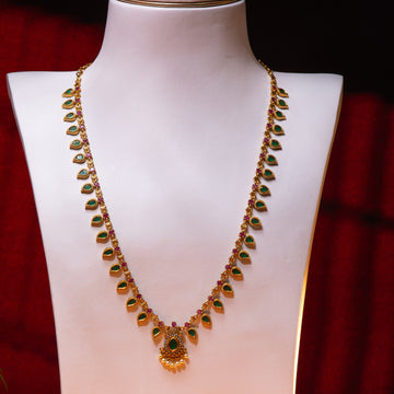 Emerald Pear Drop Haaram Set