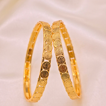 Lakshmi Coin Gold Bangle Set