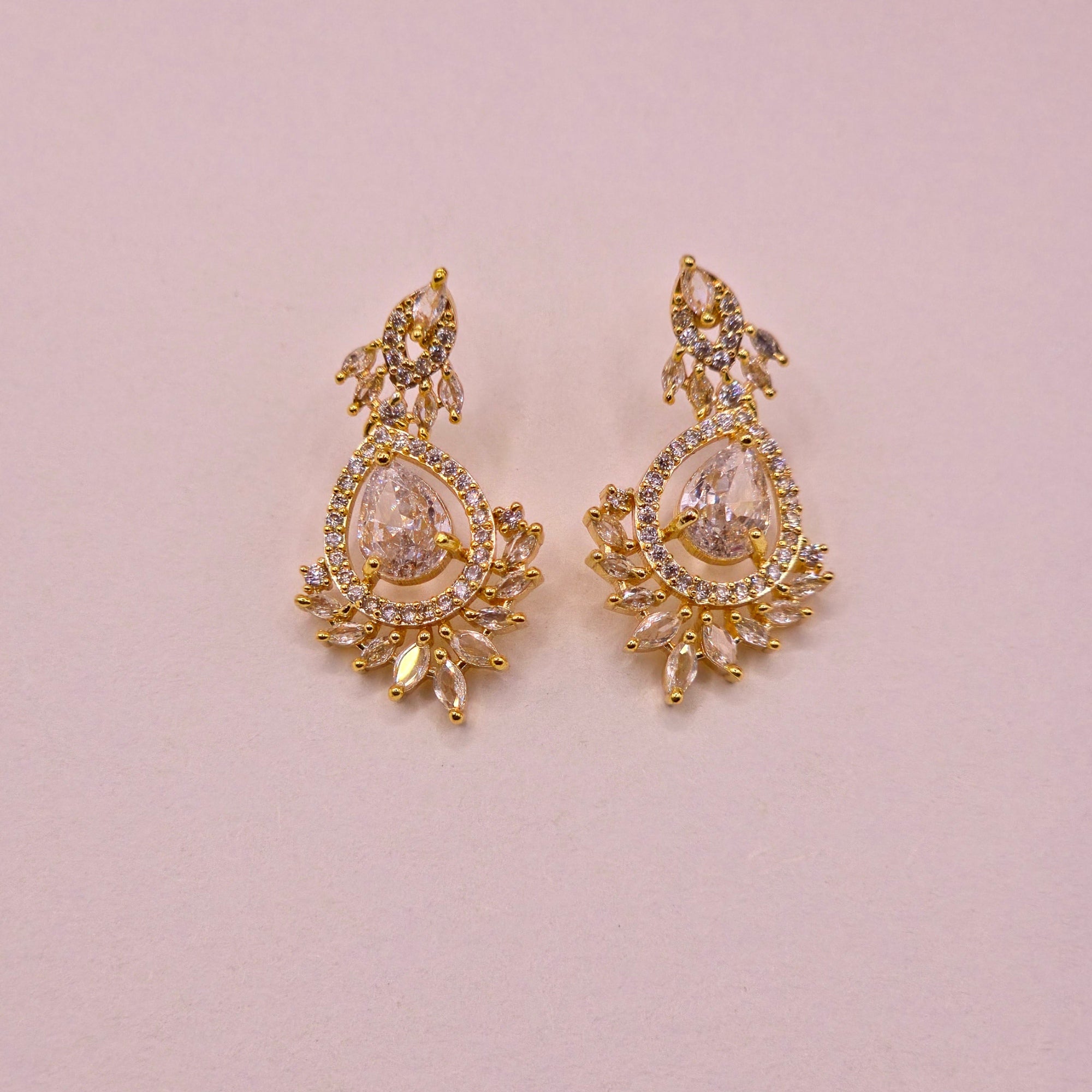 Crystalline Paisley CZ Neckpiece Set