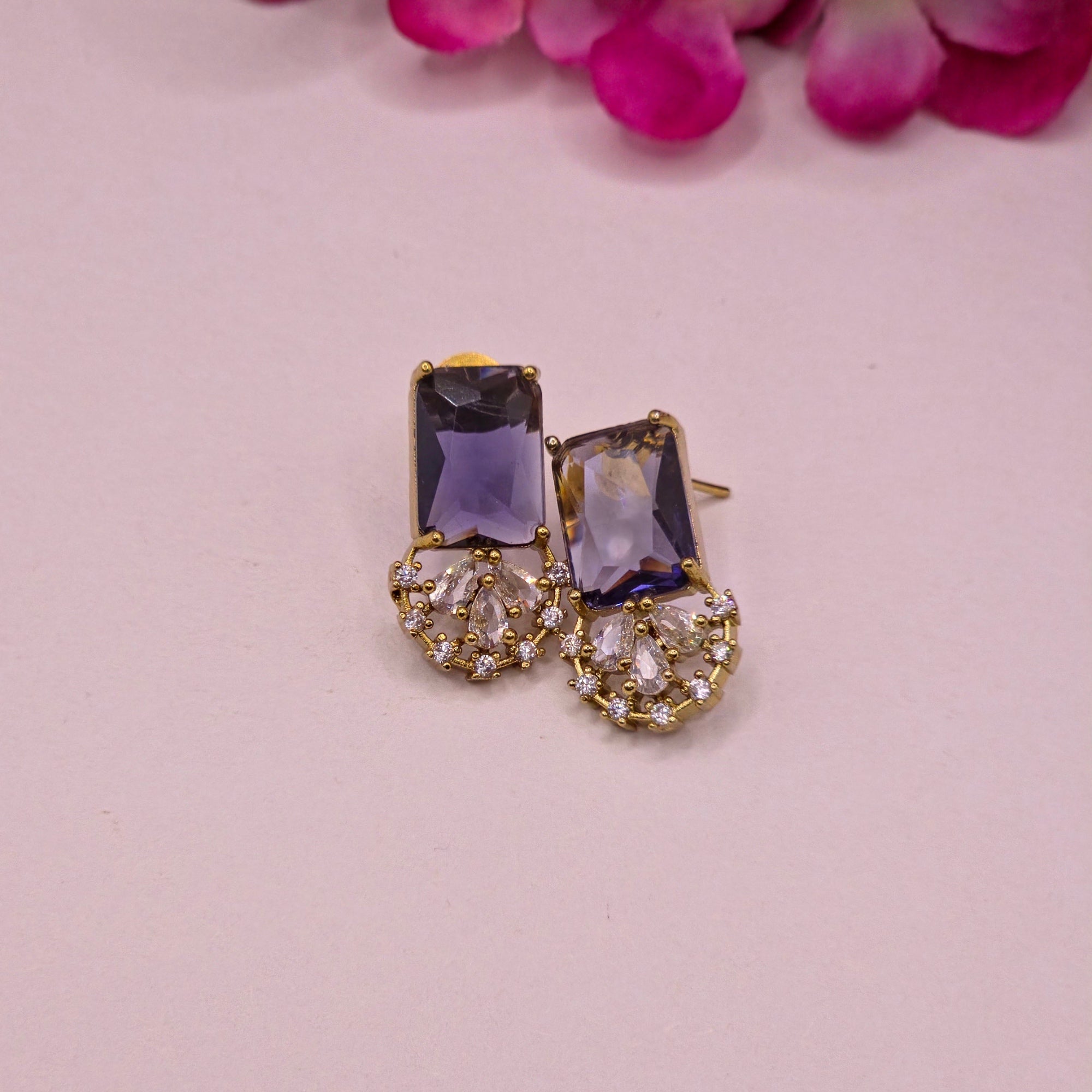 Amethyst CZ Premium Bridal Hasli Neckpiece
