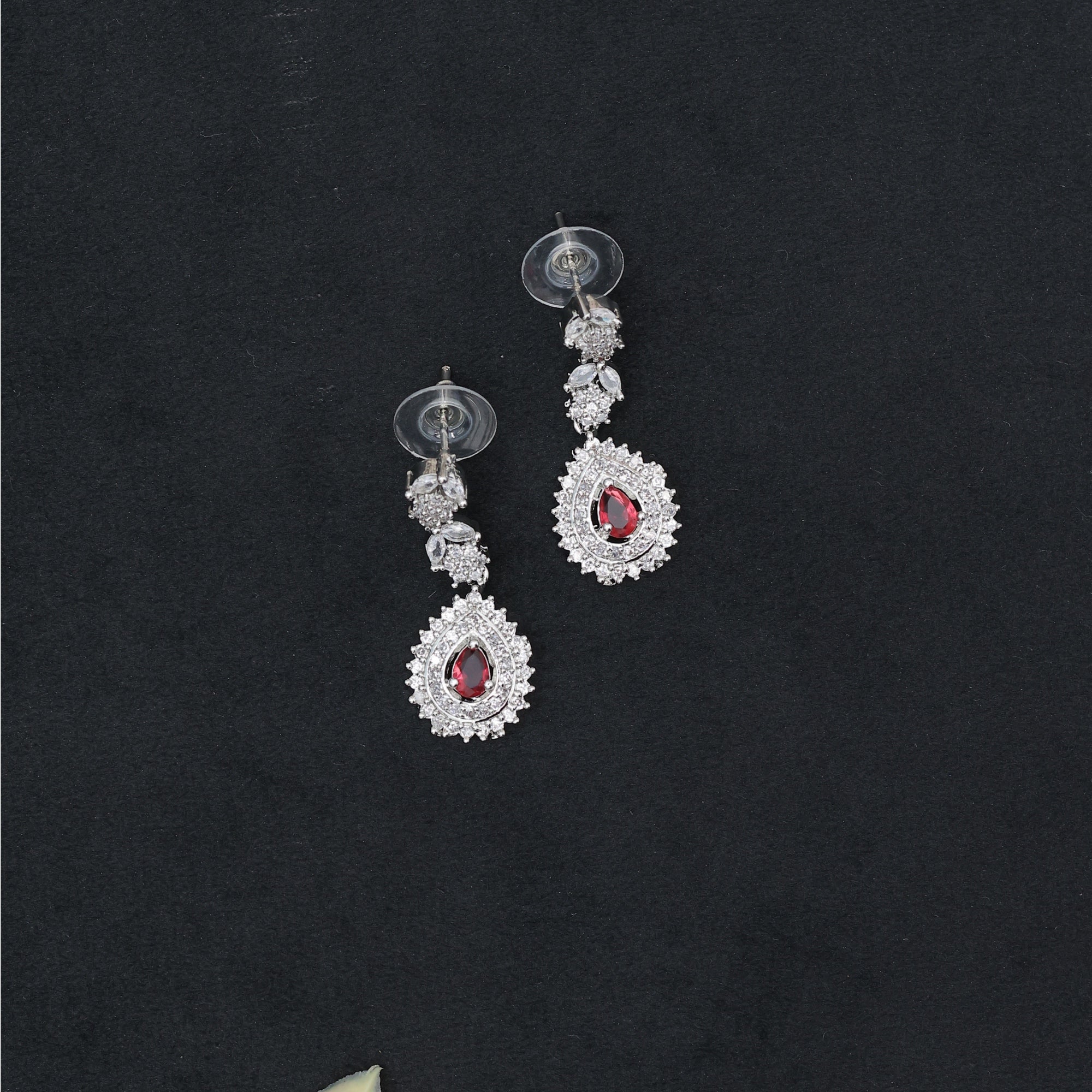 Ruby Silver Cascade AD Neckset