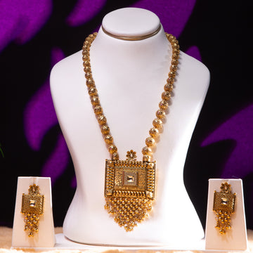 Antique Gold Filigree Haaram Set