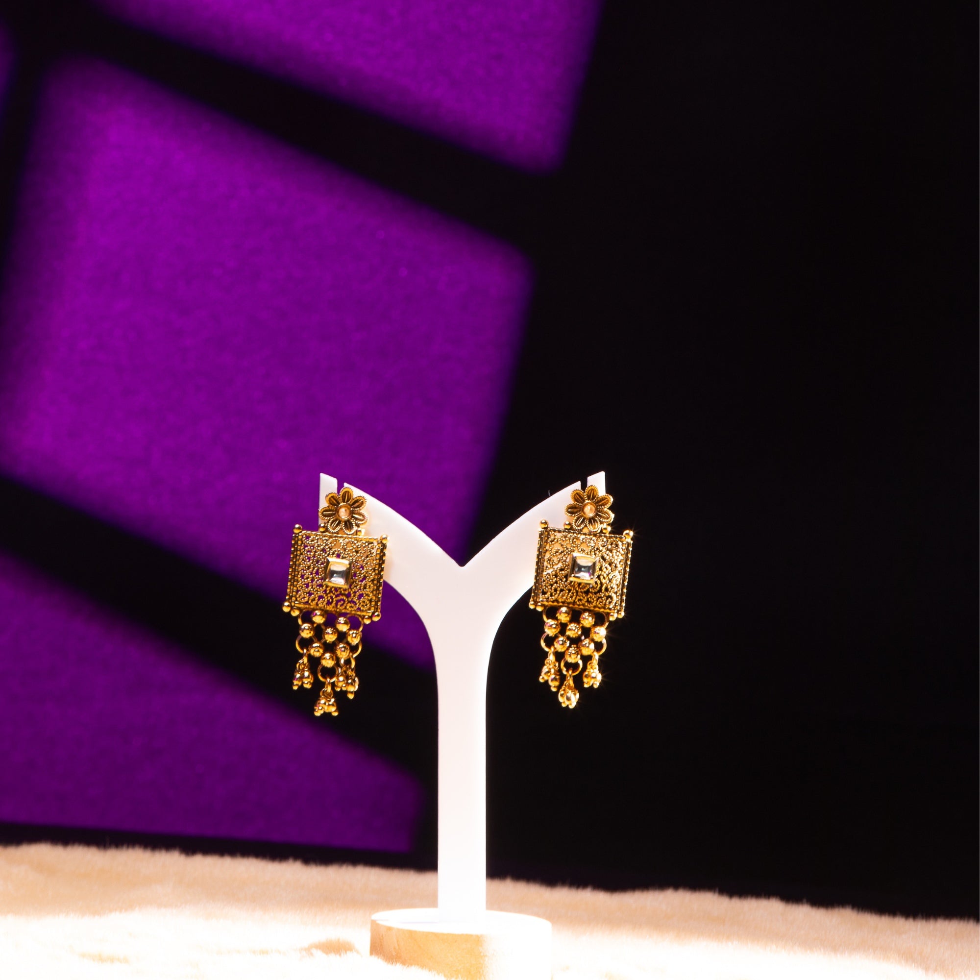 Antique Gold Filigree Haaram Set