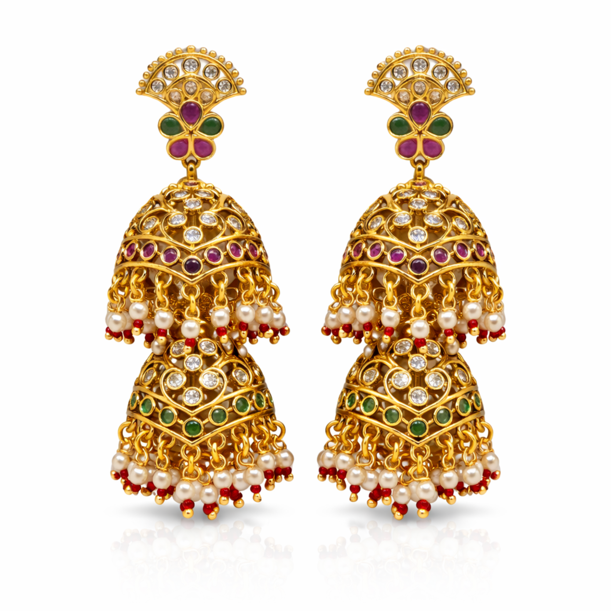 Ad Double Hanger Jhumkas