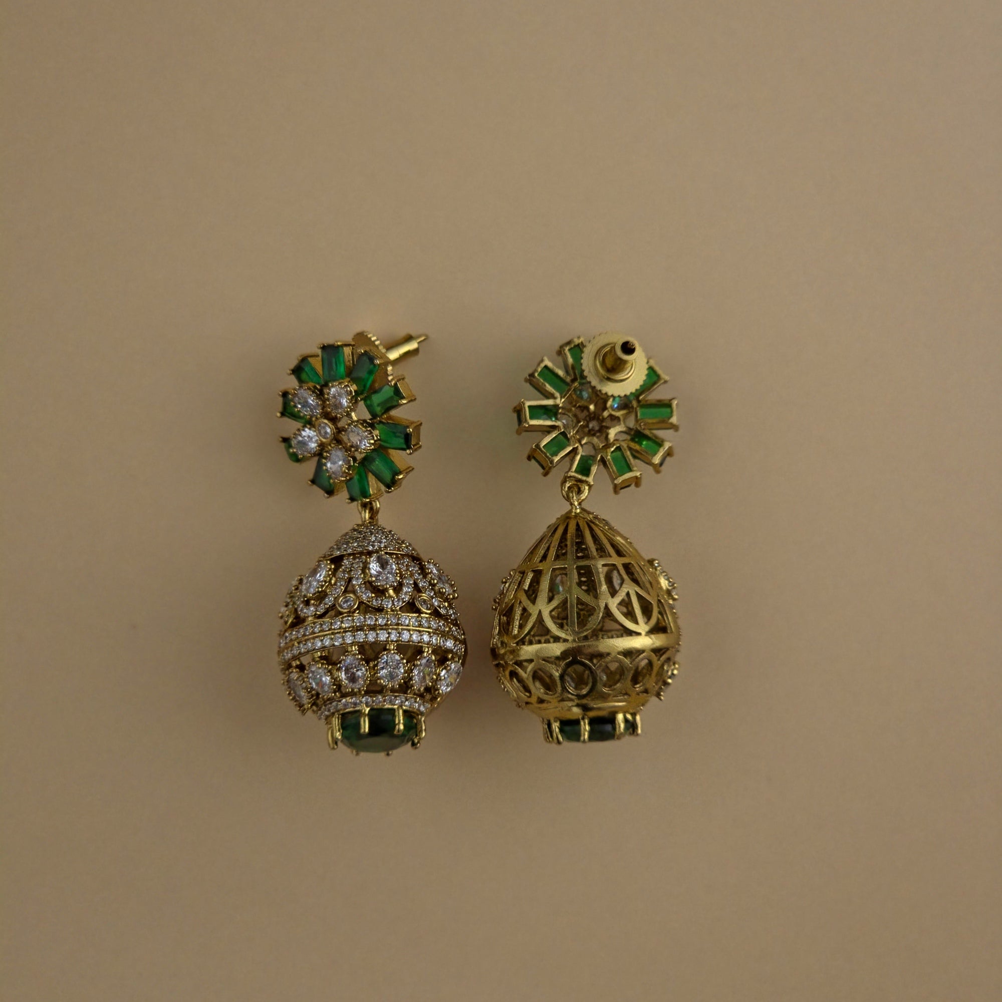 Royal Emerald Victorian Floral CZ NeckSet
