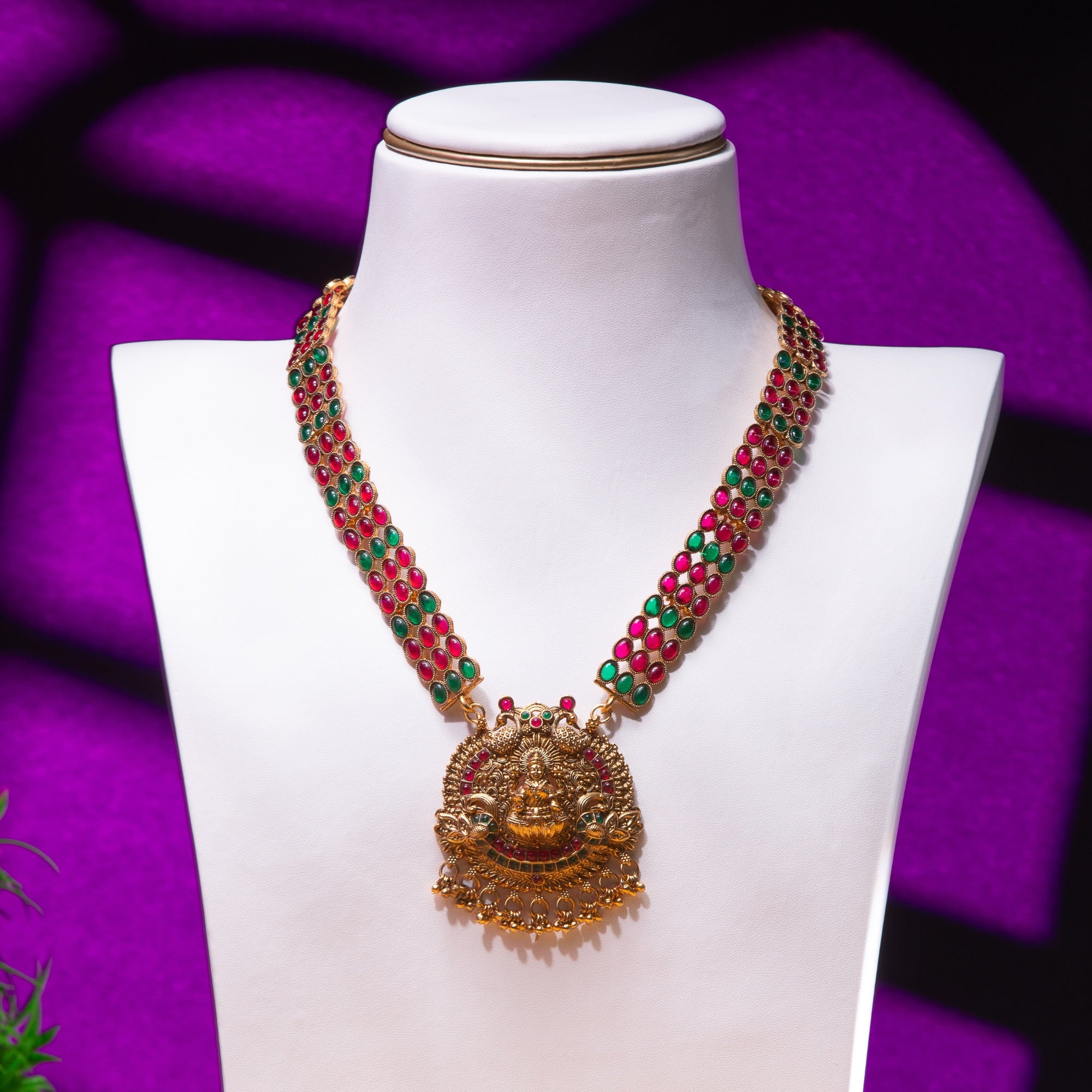 Lakshmi Kemp Haaram Jhumka Set