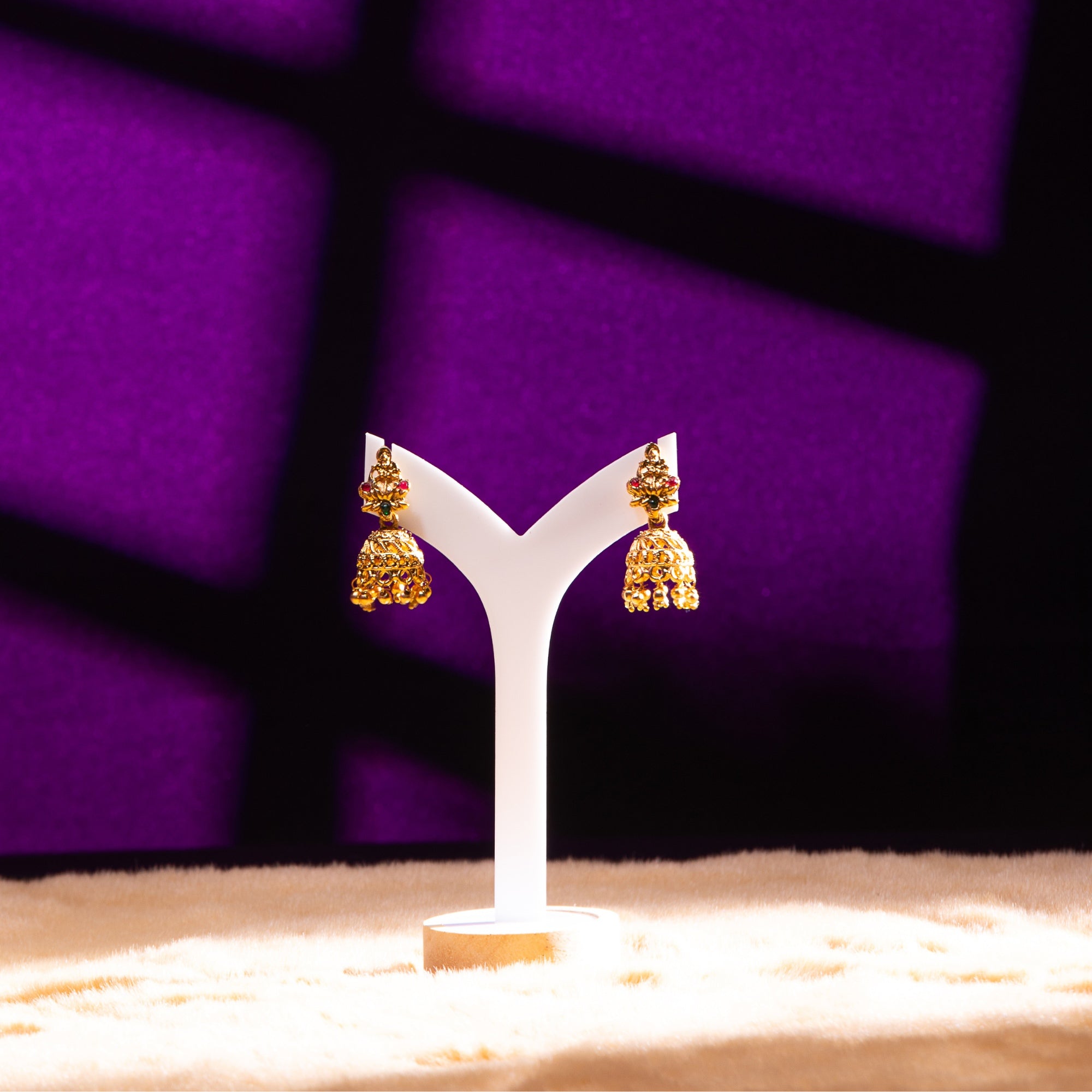 Lakshmi Kemp Haaram Jhumka Set