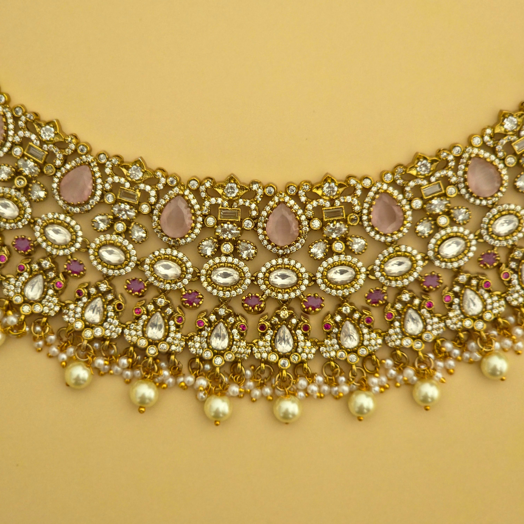 Royal Blush Victorian Pearl Choker Set