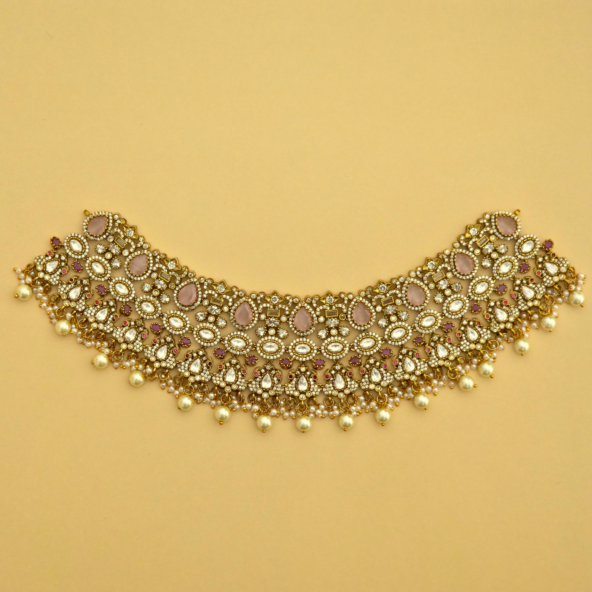 Royal Blush Victorian Pearl Choker Set
