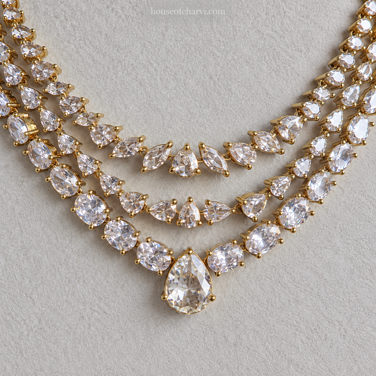 Double-Layer Clear CZ Necklace