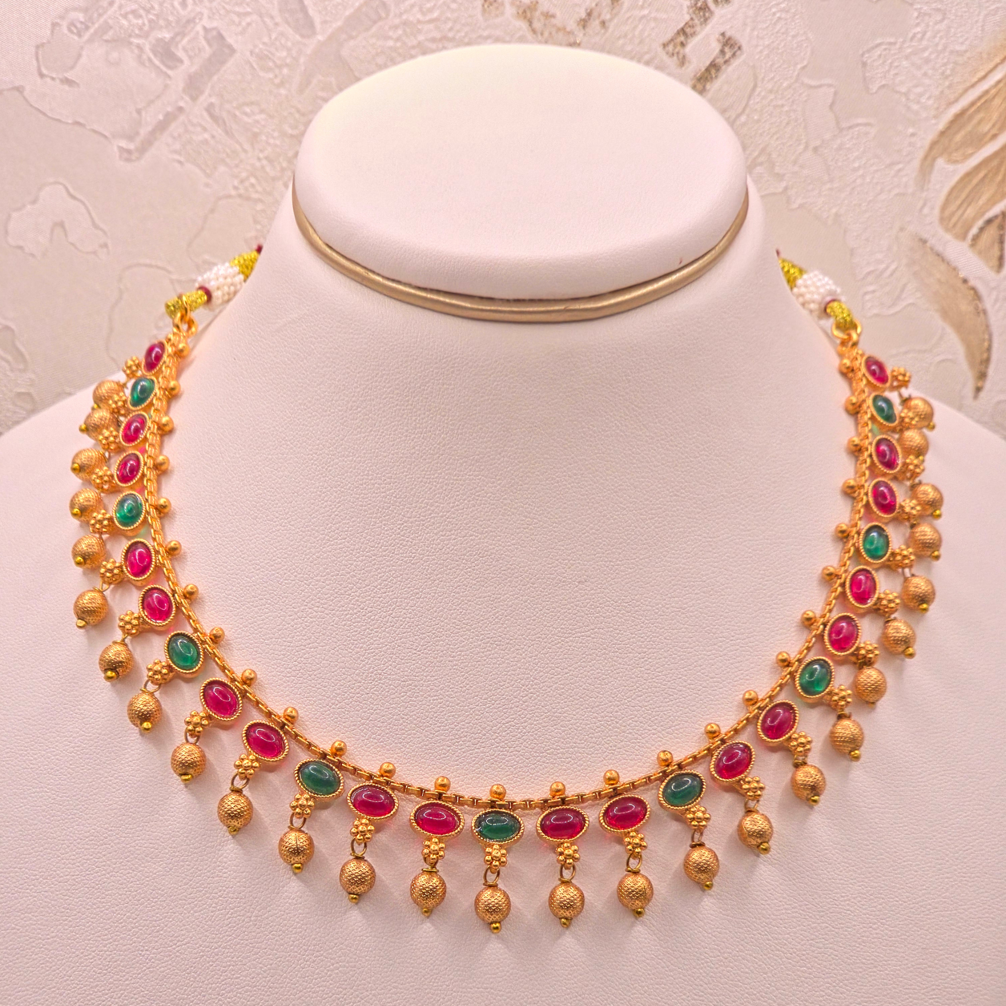 Ruby Emerald Gold Drop Set