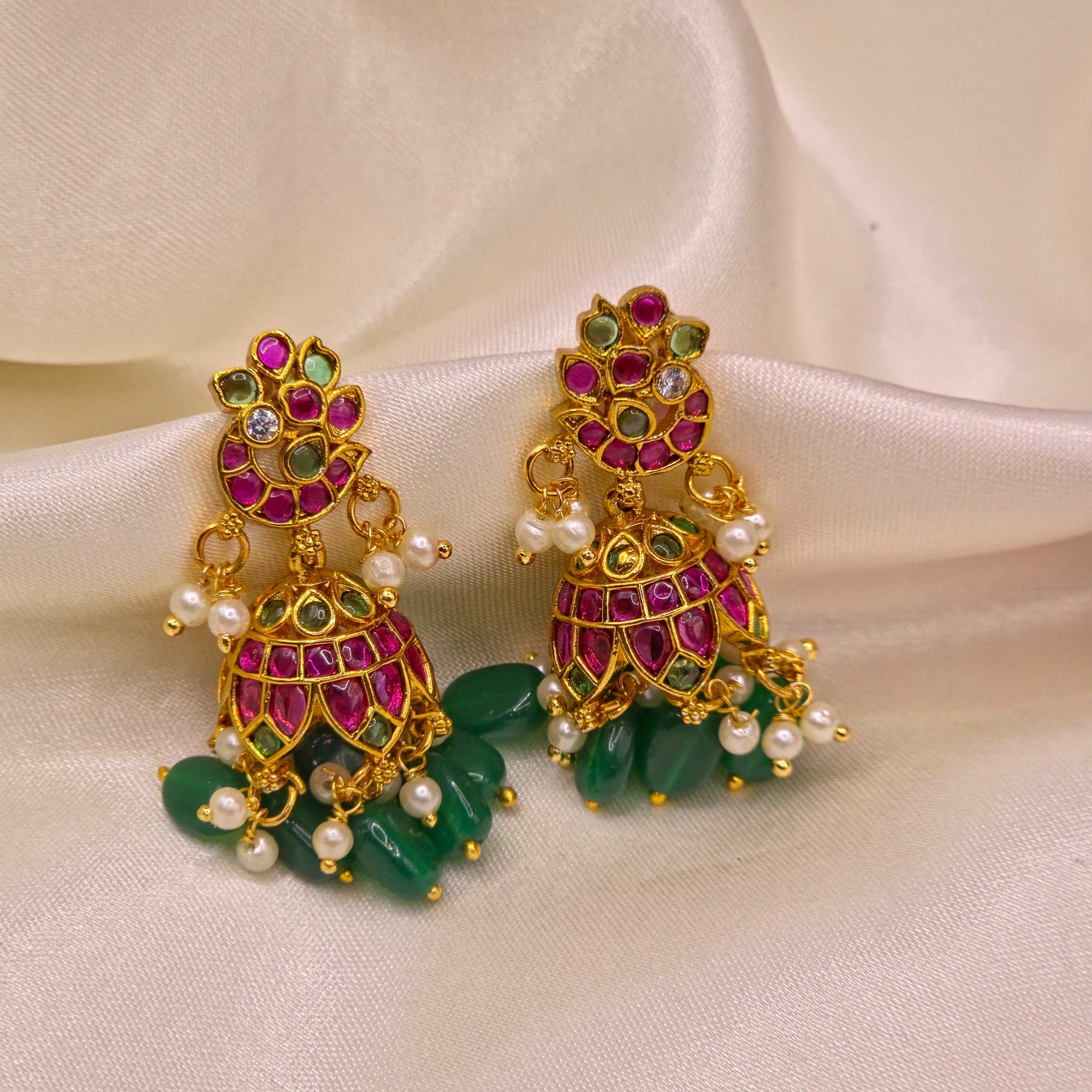 Royal Kempu Peacock Haram Set