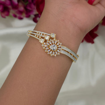 Adjustable CZ Spark Leaf Bracelets