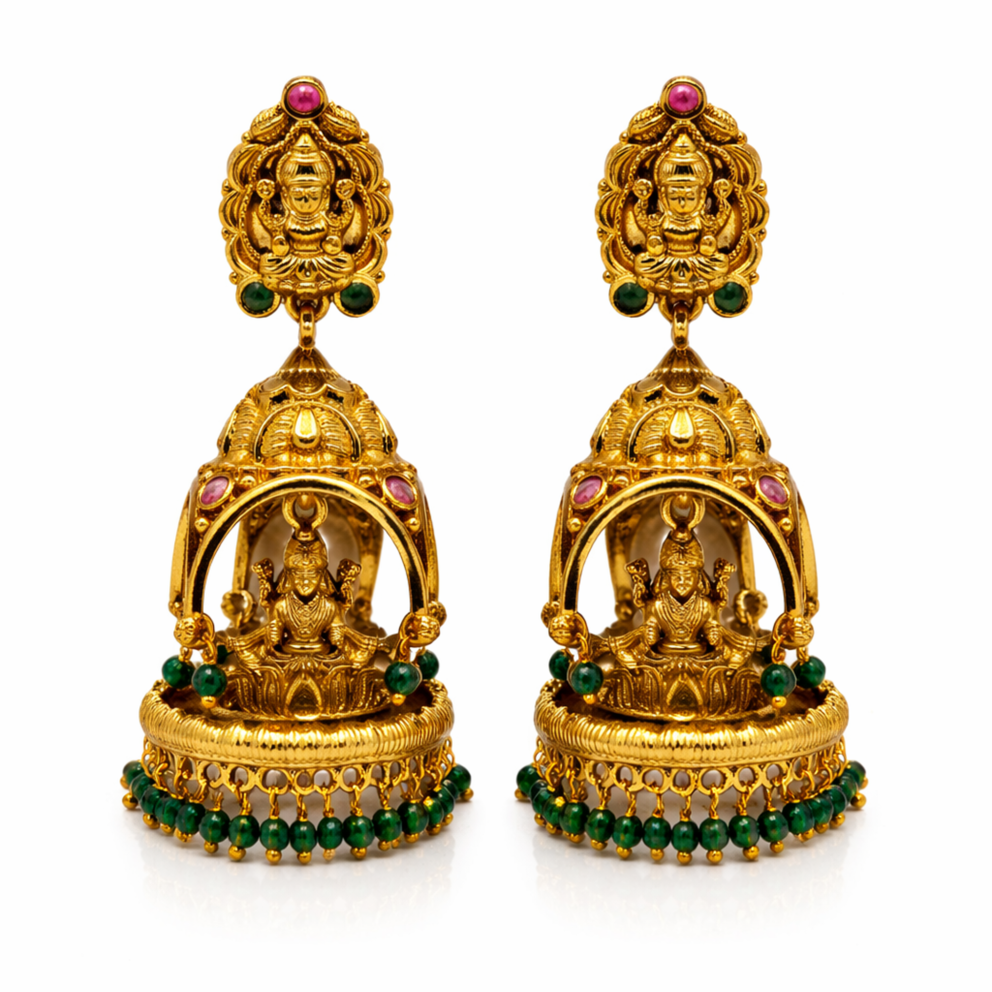 Lotus Lakshmi Arch Jhumkas