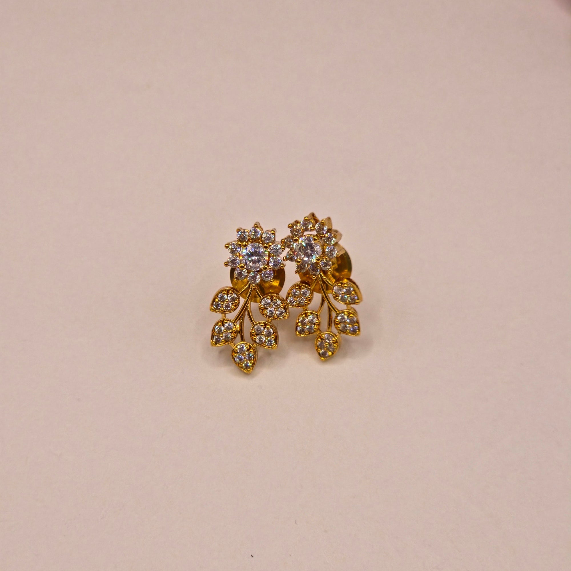 Floral Vine CZ Necklace Set