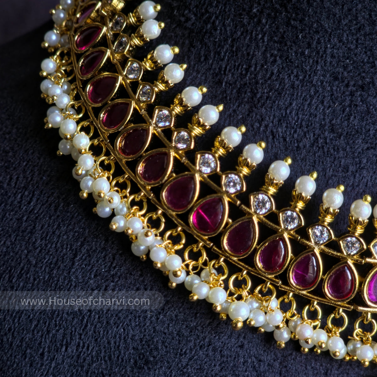 Ruby Lakshmi Necklace Set