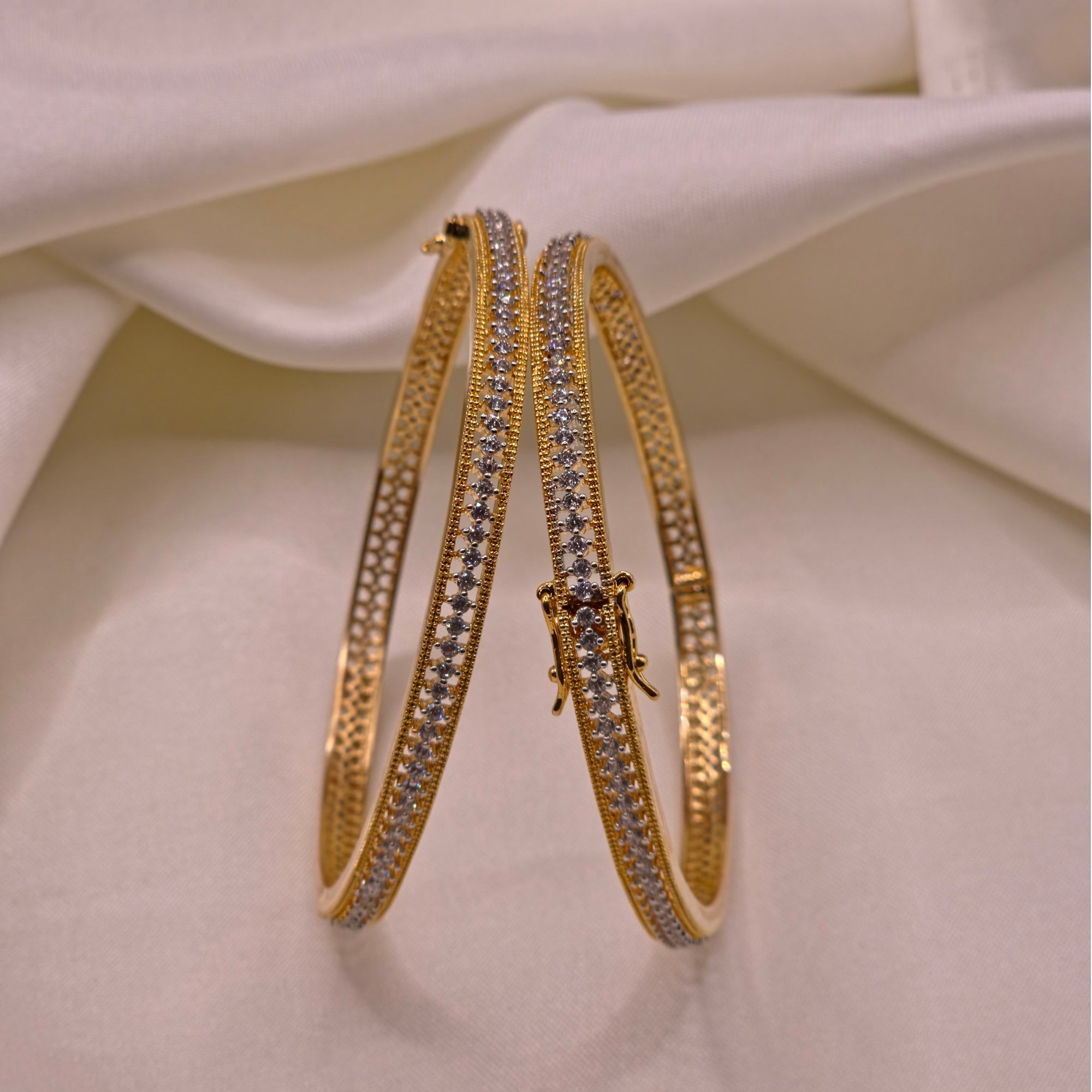 Slim CZ Designer Bangles