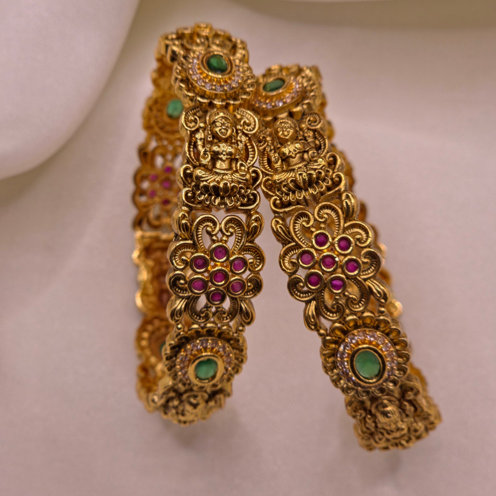 Ruby Emerald Antique Bangles