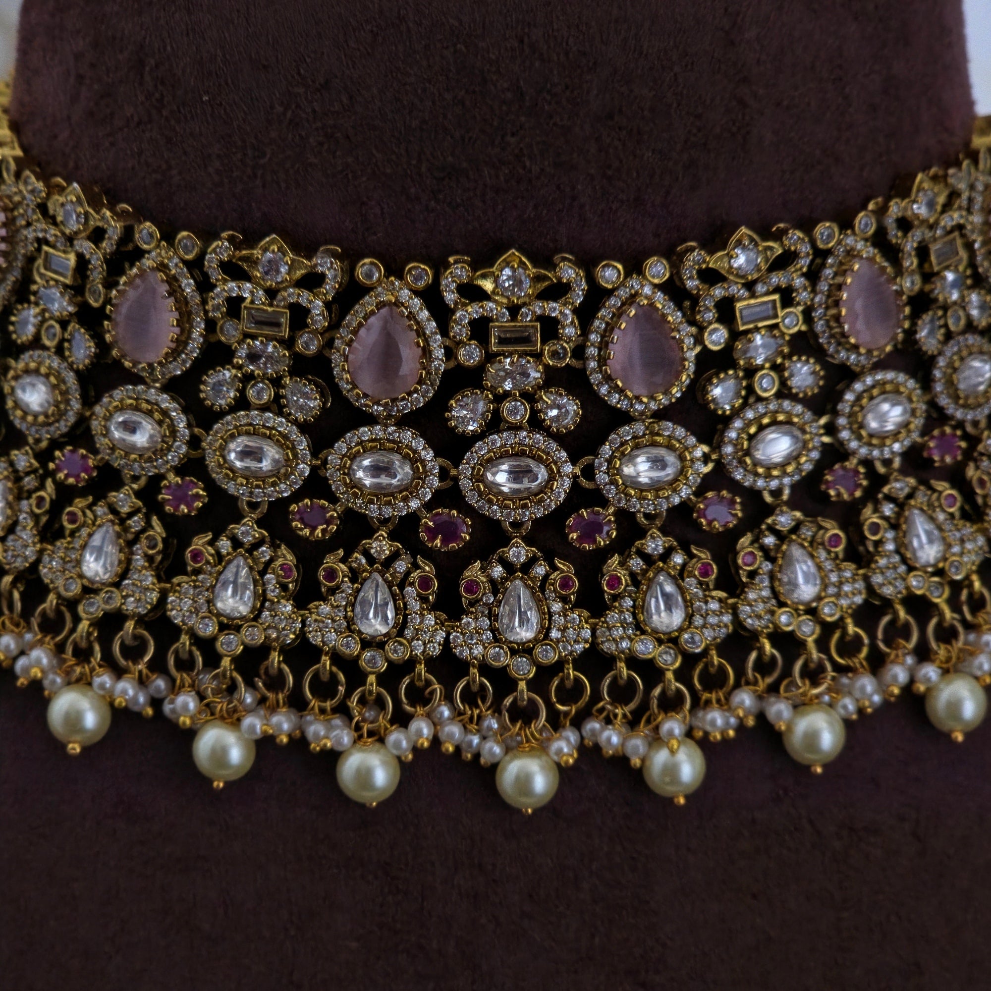 Royal Blush Victorian Pearl Choker Set