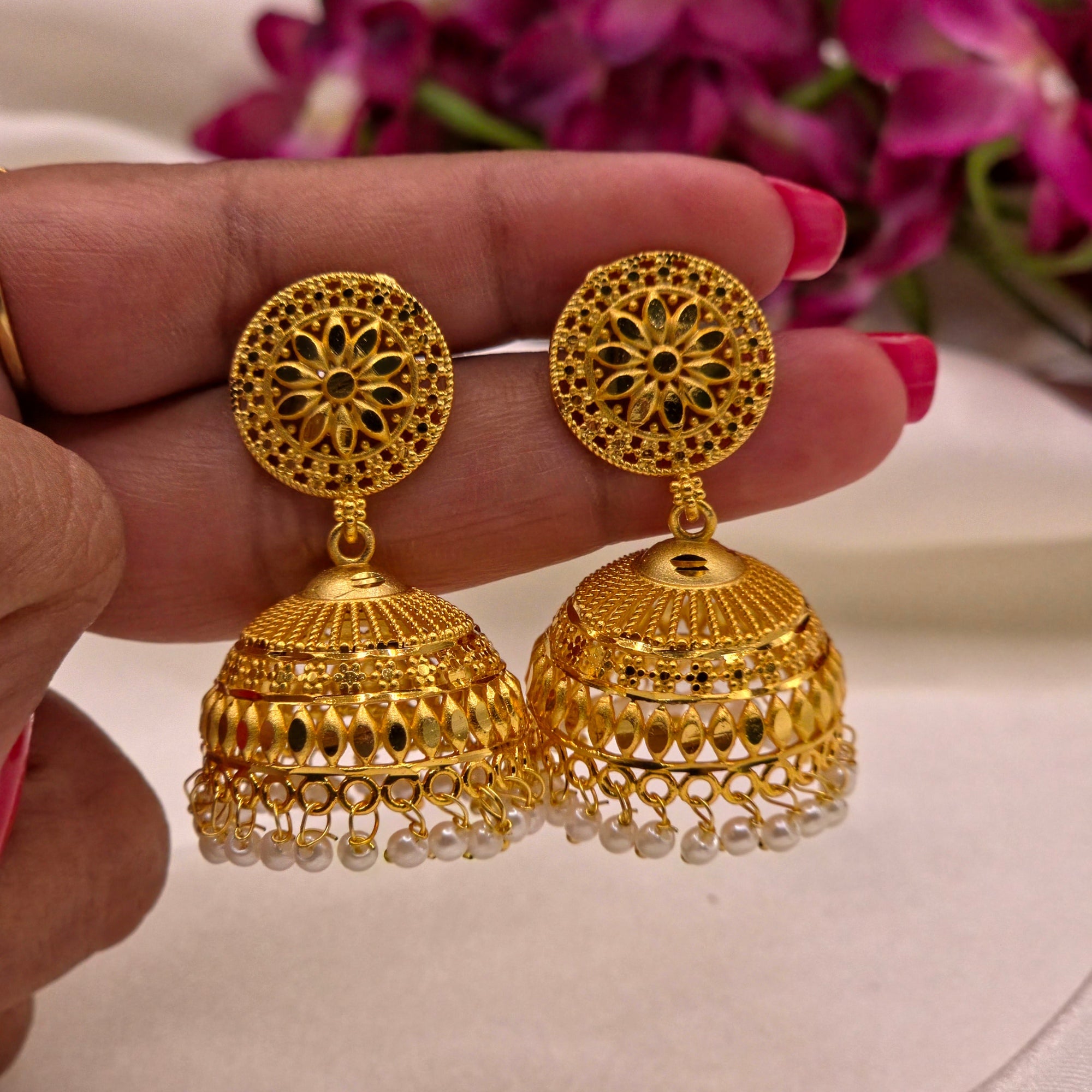 Micro Gold Plated Jhumkas 6