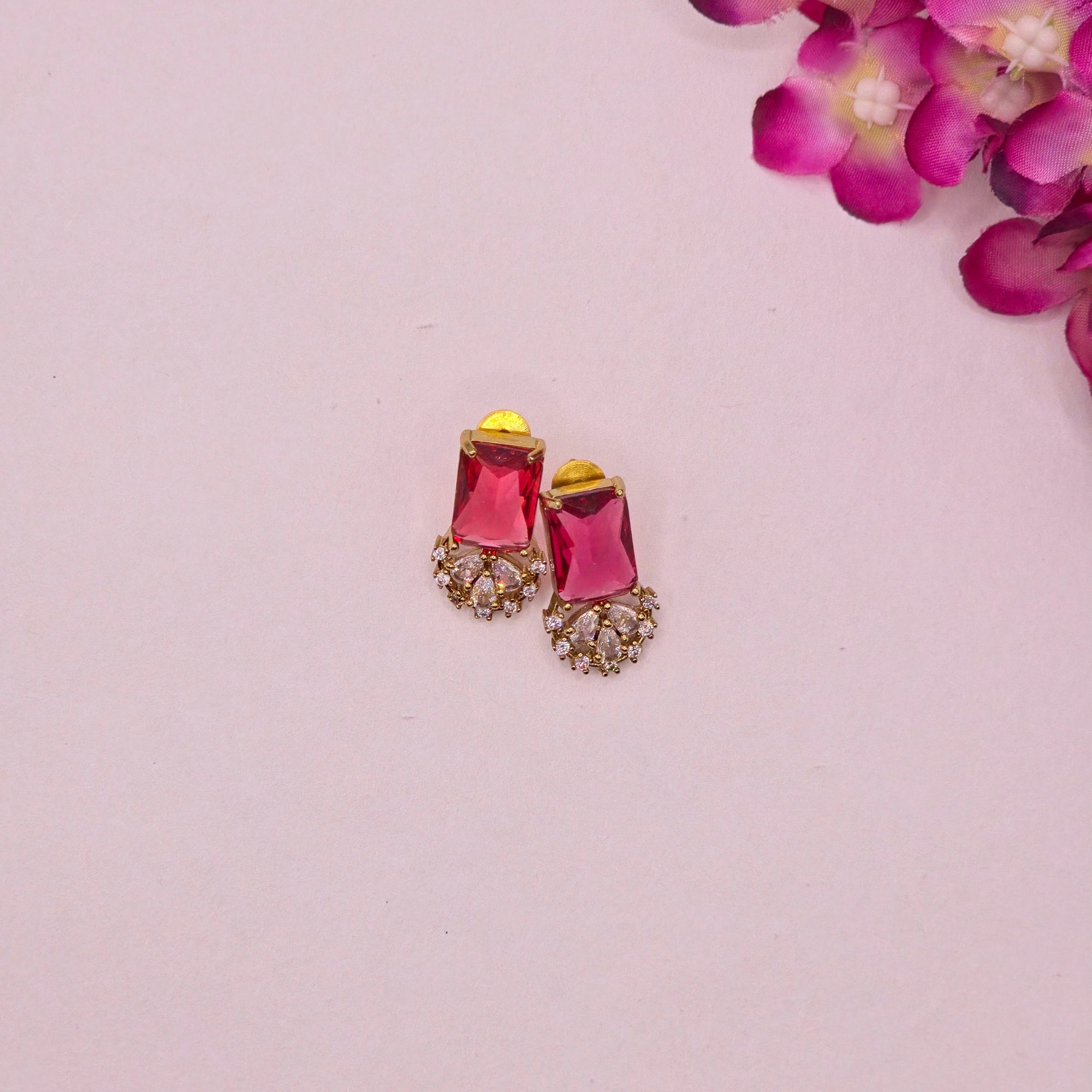Ruby Red CZ Premium Bridal Hasli Neckpiece