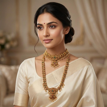 Ruby Emerald Bridal Set