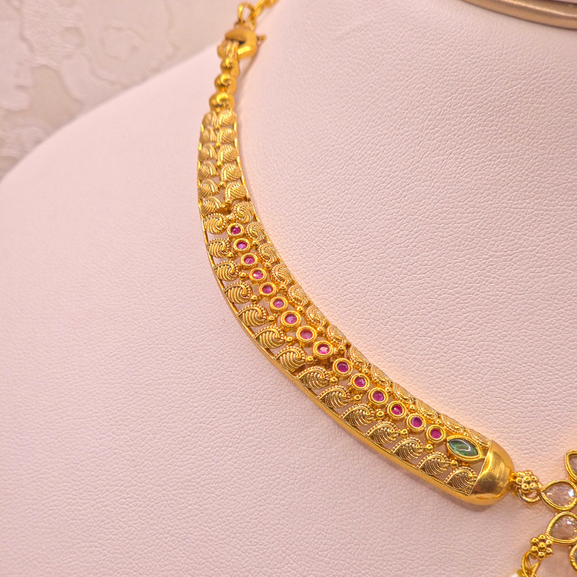 Peacock Pearl Jhumka Set