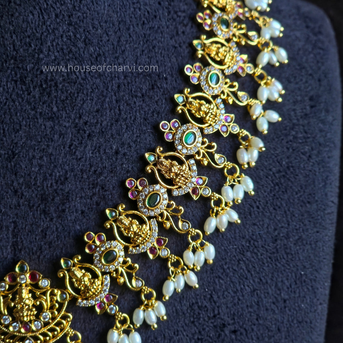 Lakshmi Peacock Necklace Set