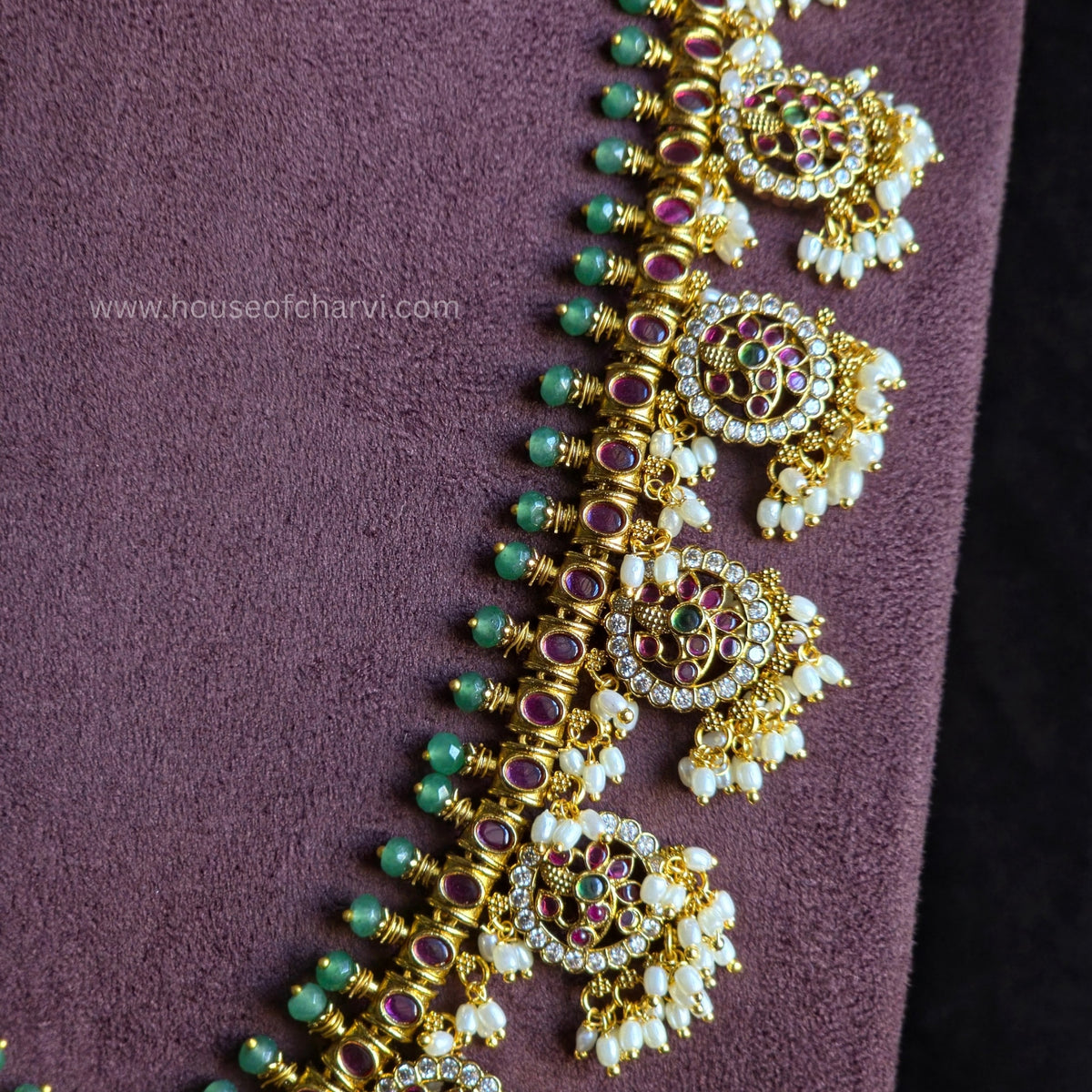 Grand Ruby Green Necklace Set