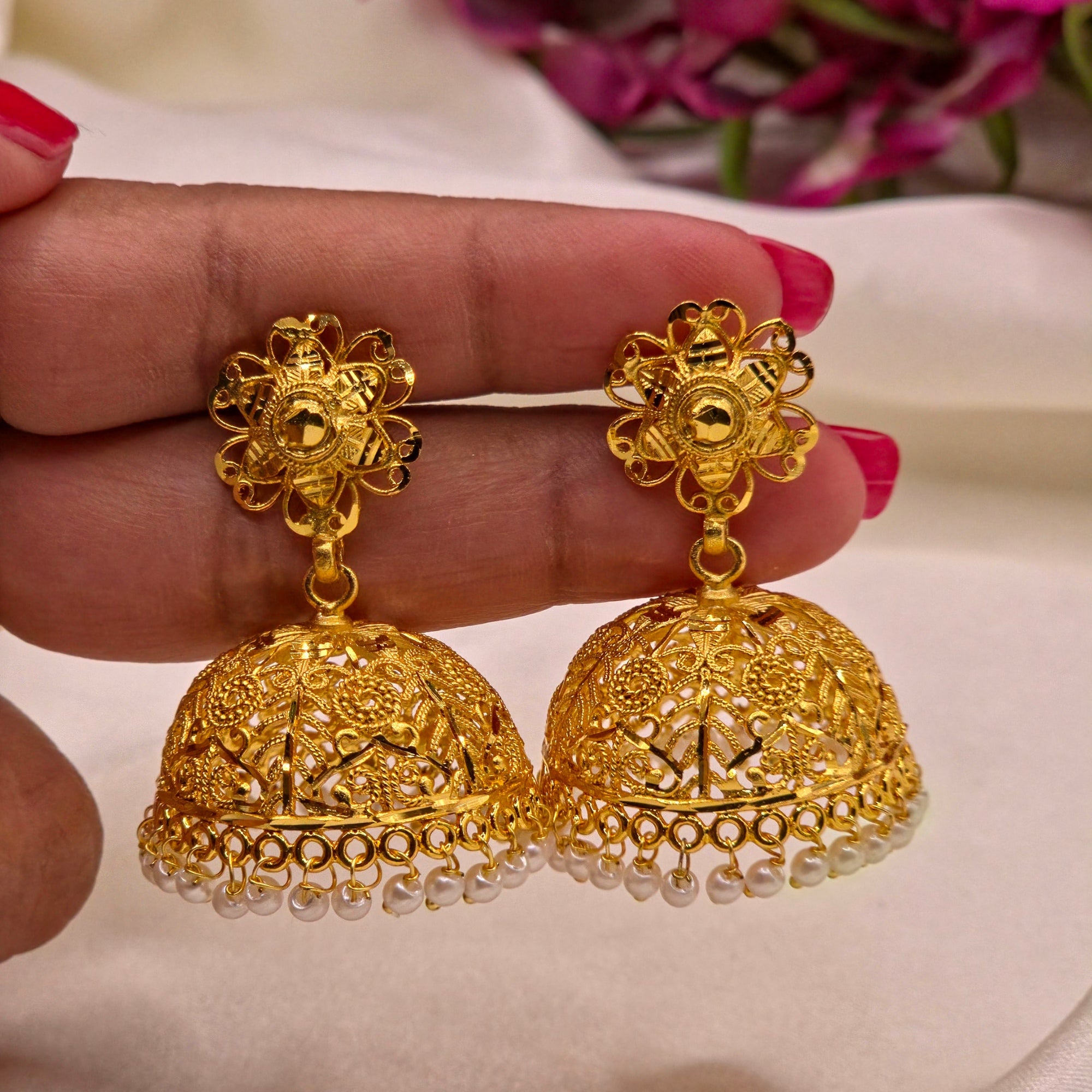 Micro Gold Plated Jhumkas 7