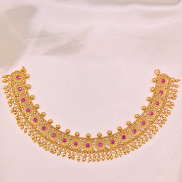 Ruby Circular Antique Necklace Set