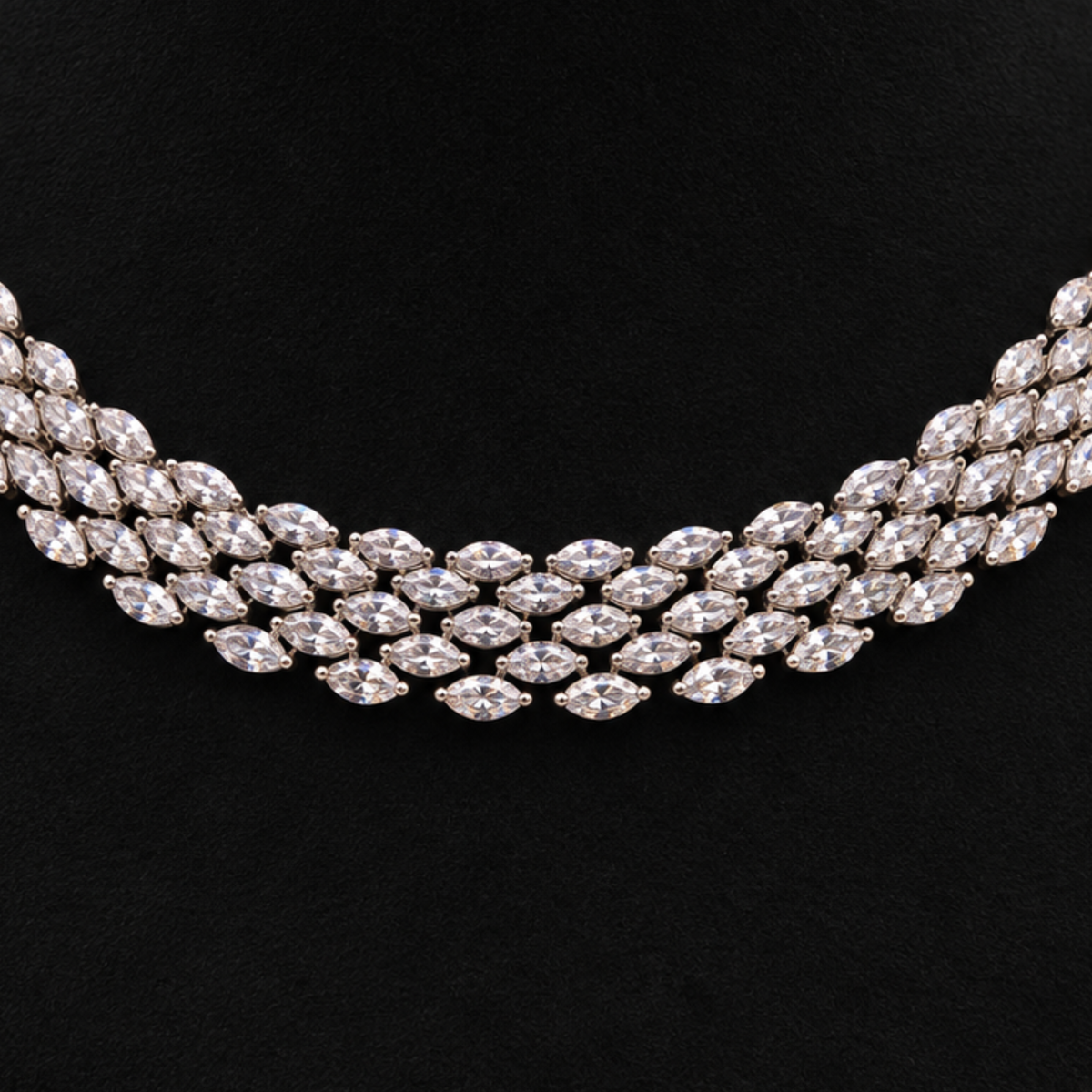 Crystal Marquise Necklace Set