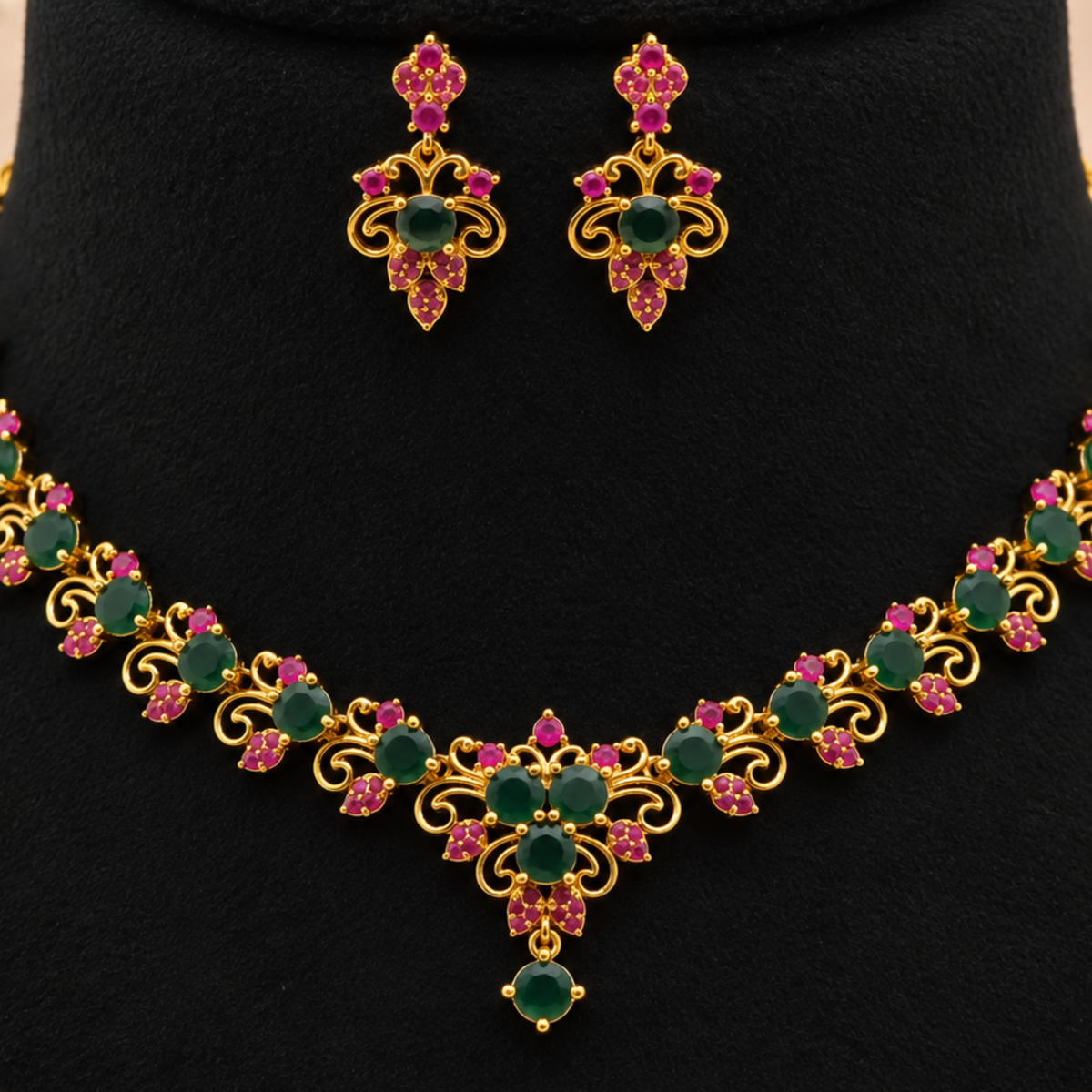 Emerald Ruby Vine Set