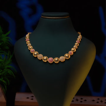 Temple Coin Oval Link Necklace Set