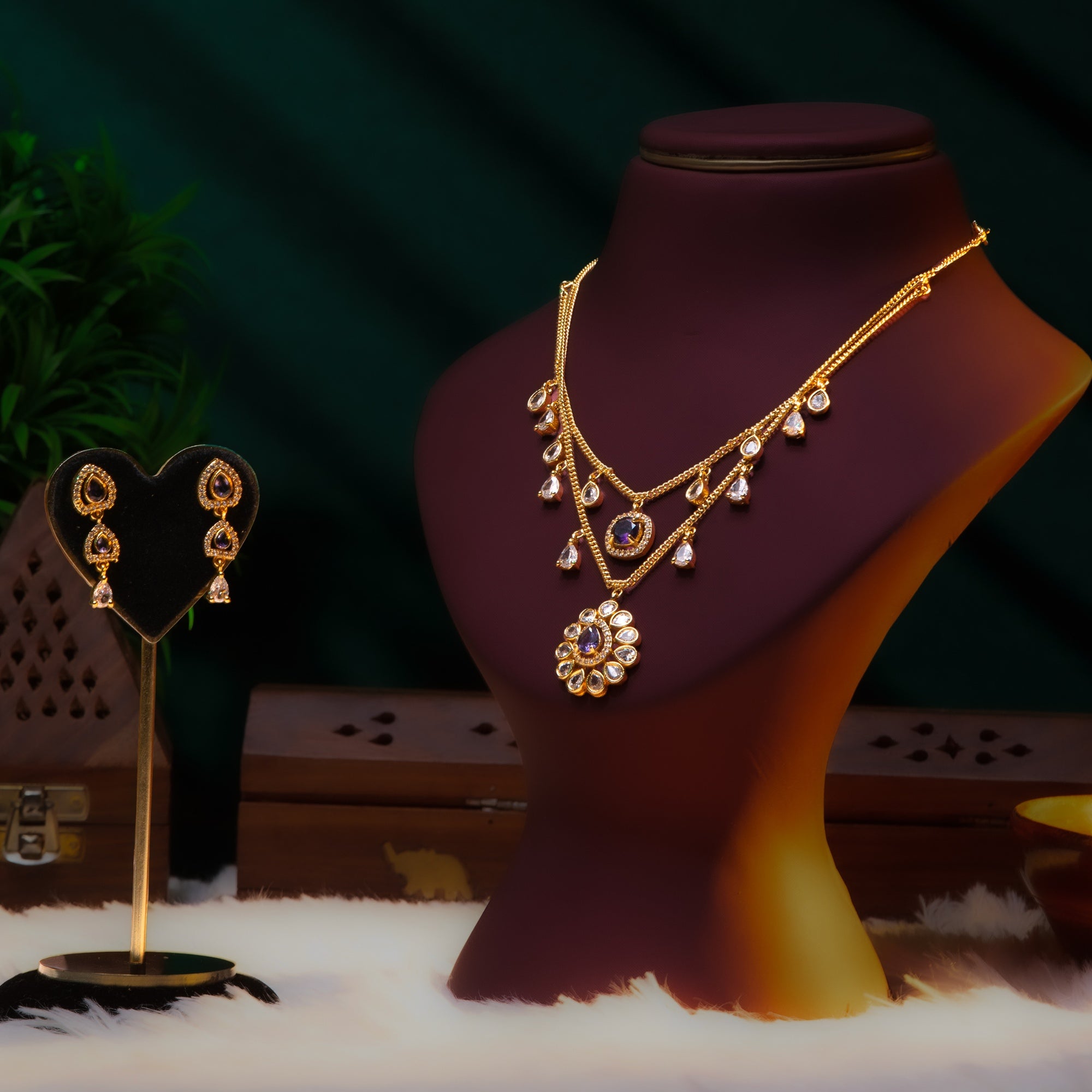 Royal Violet Layered Bloom Set