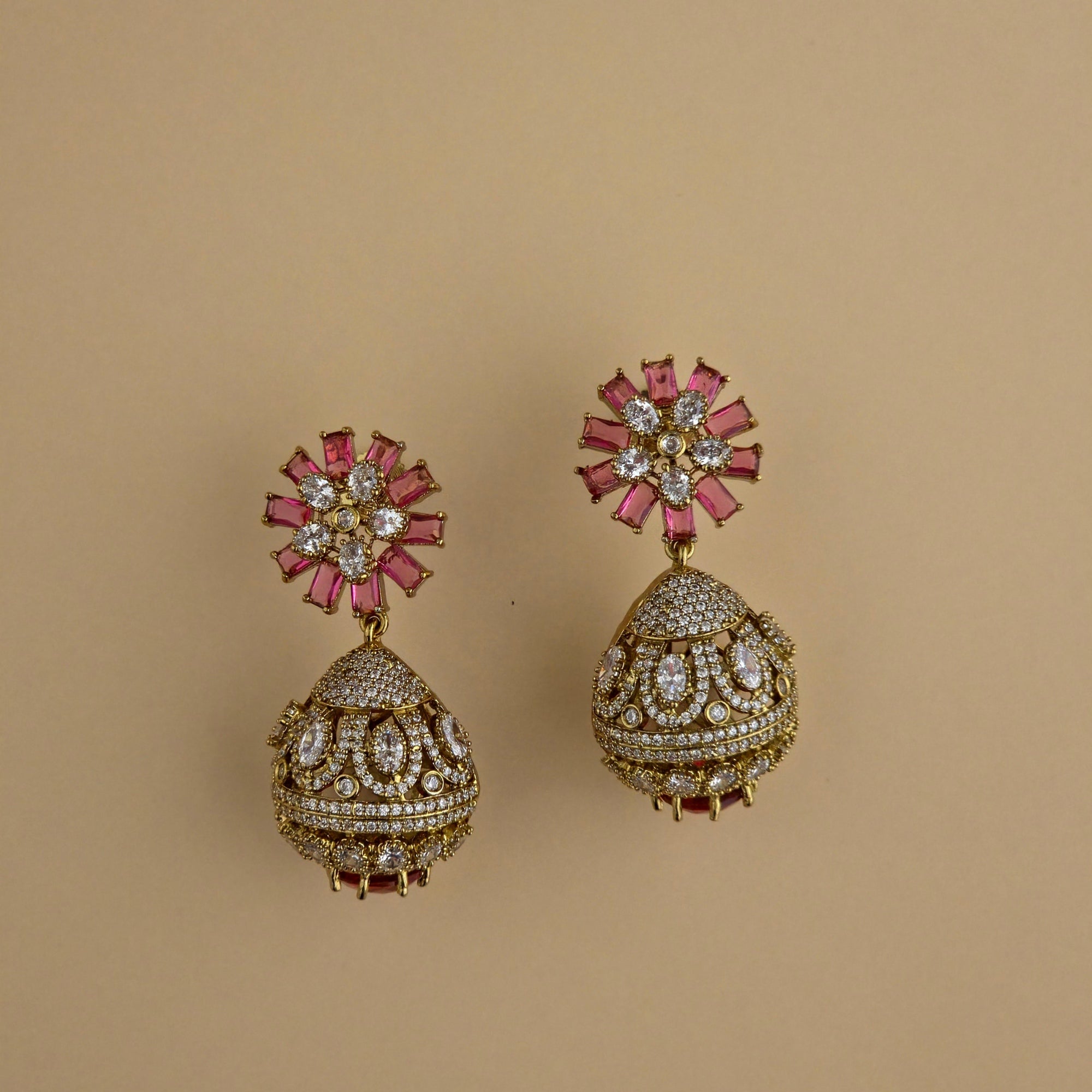 Royal Ruby Victorian Floral CZ NeckSet