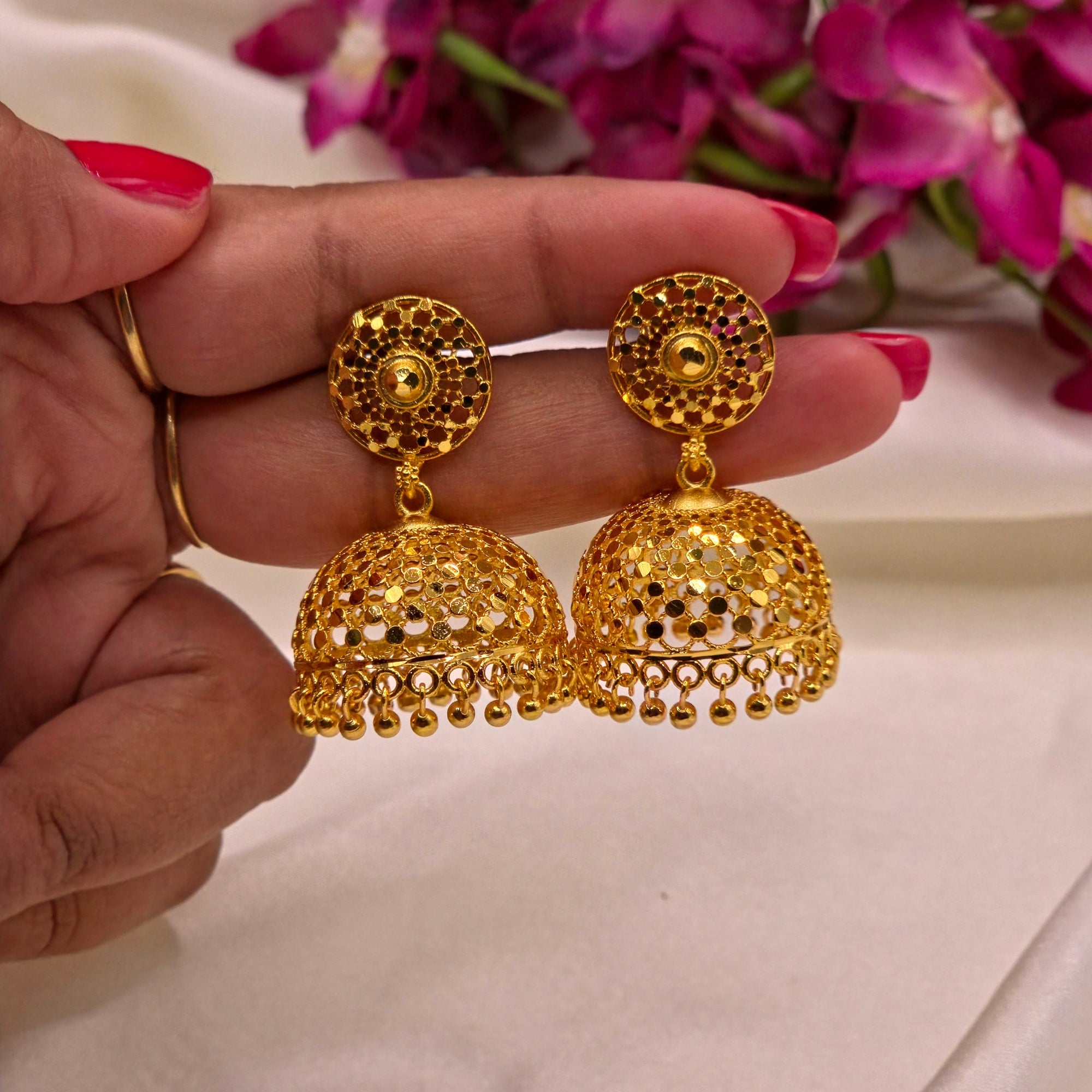 Micro Gold Plated Jhumkas 8