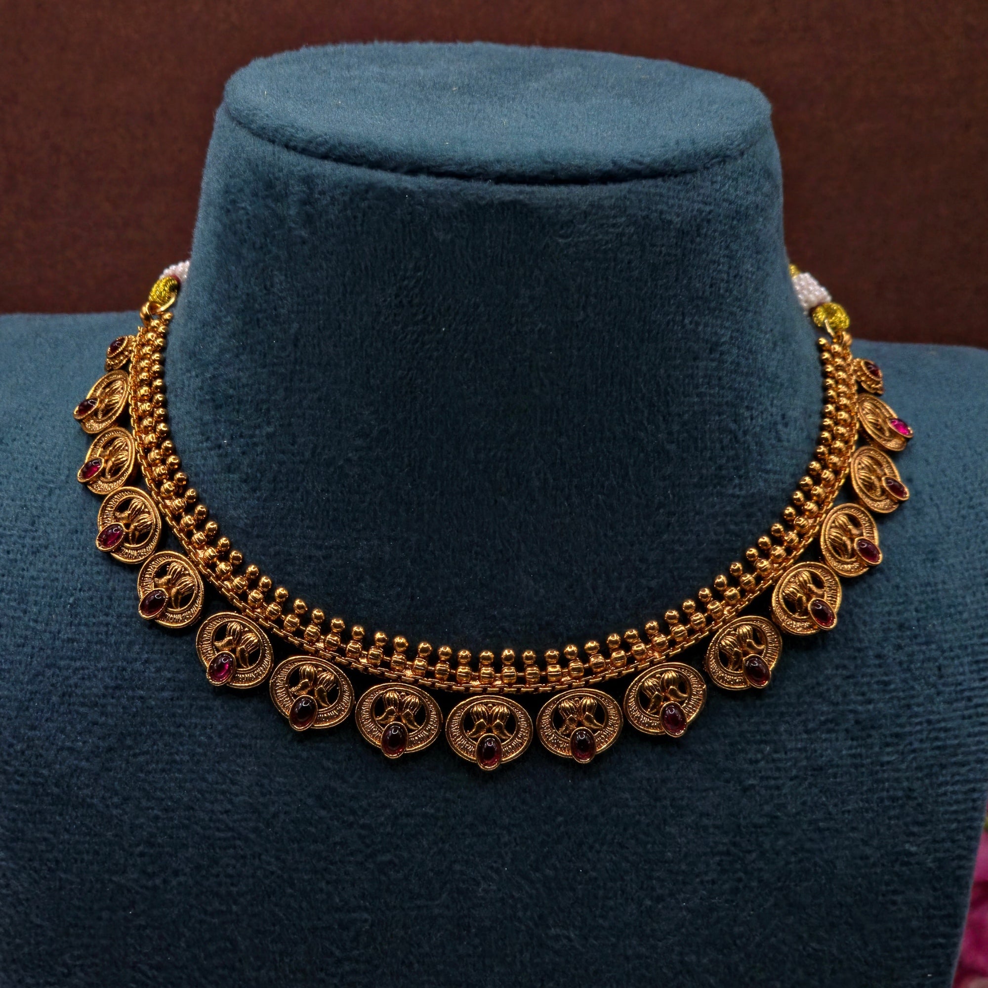 Ruby Coin Antique Choker Set