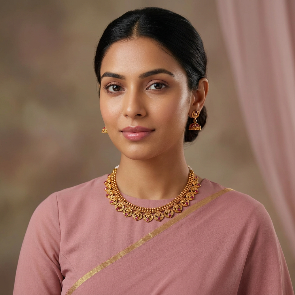 Ruby Coin Antique Choker Set
