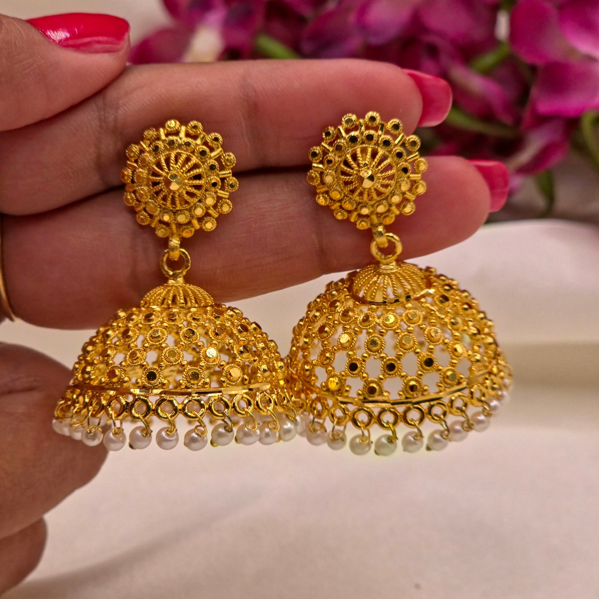 Micro Gold Plated Jhumkas 9