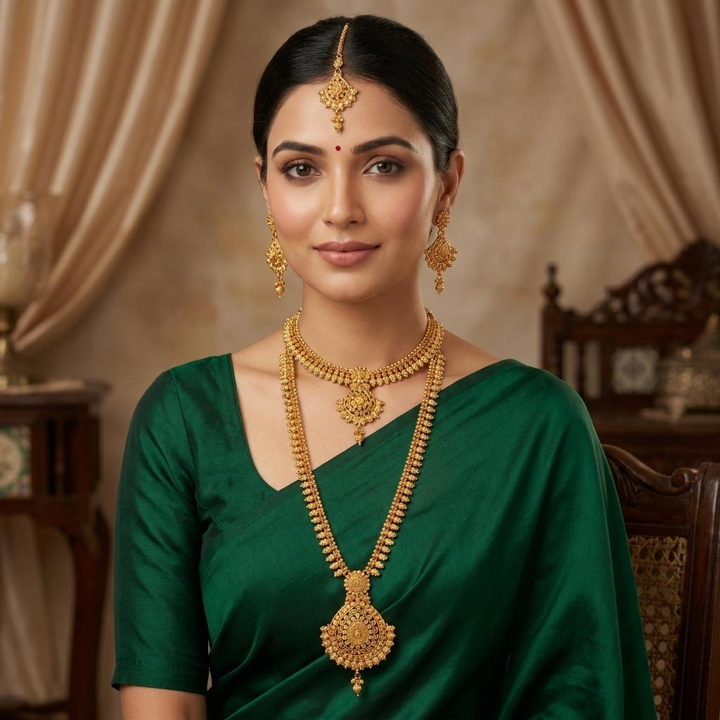 Royal Teardrop Bridal Combo Set