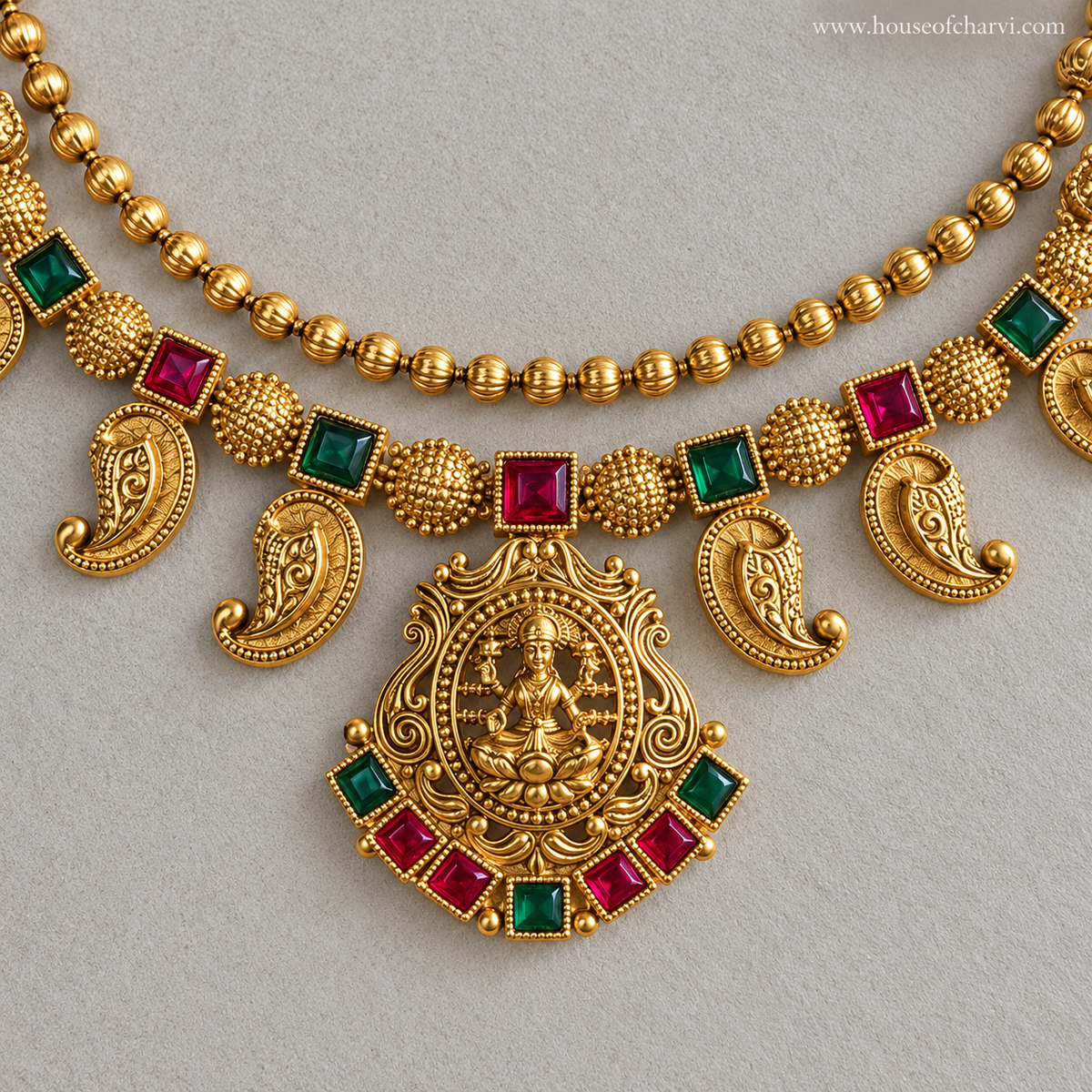 Lakshmi Temple Necklace Set